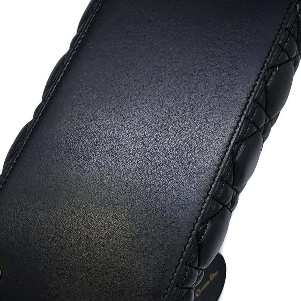 Christian Dior Lady Dior Cannage Shoulder Bag Black - Picture 9 of 11